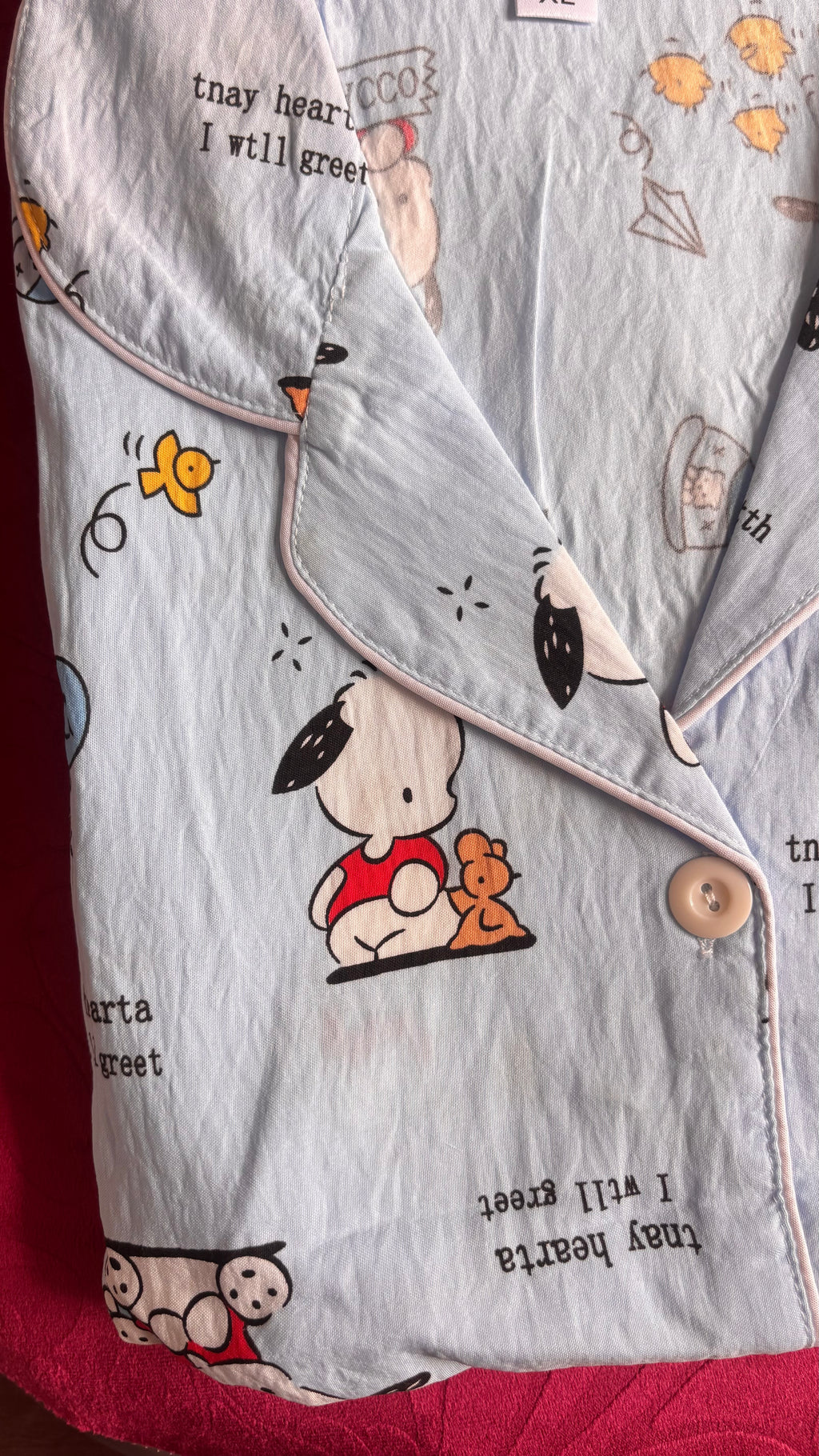 Blue cartoon pyjama set