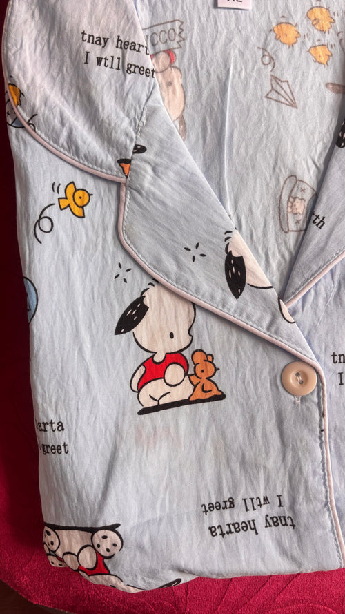 Blue cartoon pyjama set