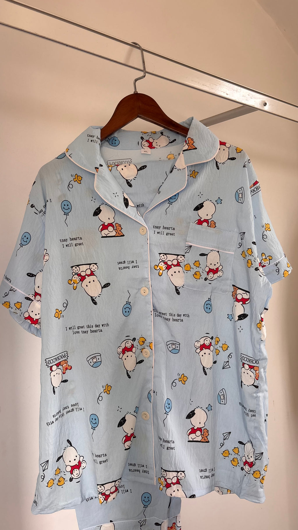 Blue cartoon pyjama set