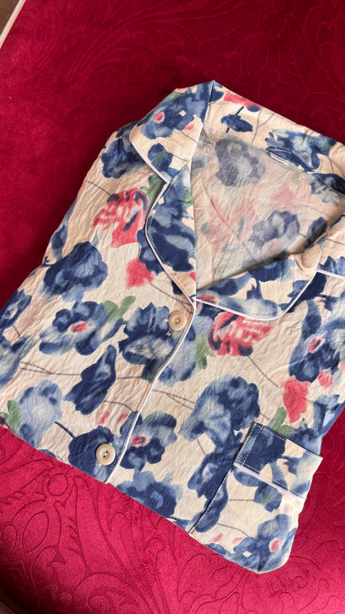 Blue floral pyjama